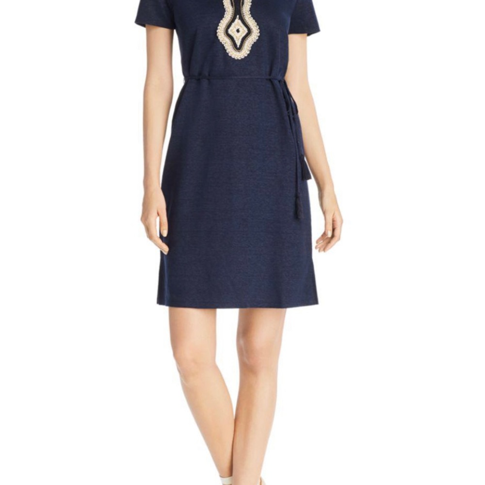 TORY BURCH Liliana Soutache Linen Dress